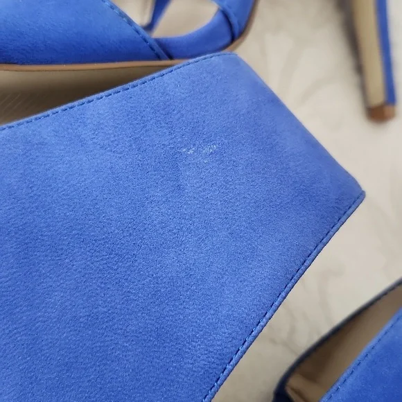 INC International Concepts bright cobalt blue stiletto statement heels size 9.5 - Picture 10 of 16